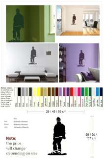 SNOWBOARDING SNOWBOARD LARGE WALL STICKER DECAL giant tattoo picture 