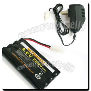   2x4 8AA 2200mAh NI MH Rechargeable Battery Pack Tamiya RC + Charger US