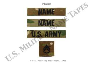   TAPE, SERVICE TAPE & RANK PATCH SET w/VELCRO for UNIFORM &  NAME TAPE