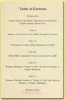 VIRGINIA MILITIA IN THE REVOLUTIONARY WAR History Book  