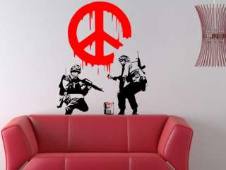    CND Peace Sign Soldiers  Art Wall Decal Vinyl Stickers !  