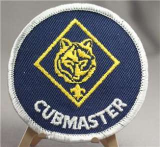 BSA Boy Cub Scout Patch Cubmaster Navy & Gold ID Badge  