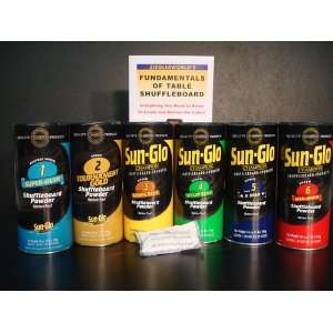  Table Shuffleboard Powder Wax   Sun Glo Sampler Six Pack 