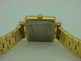 Wittnauer Ladies 12L106 Gold Tone Square Crystal Watch  