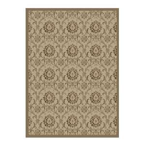 Concord Global Rugs Mooresville Collection Damask Ivory Rectangle 53 