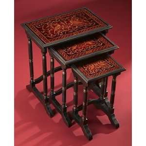   Brown Three Tier Nesting Side Table   80206 Furniture & Decor