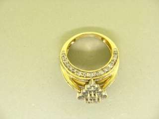 SIGNED 10K YELLOW GOLD 2.5+ CARAT GENUINE DIAMOND RING size 5 1/2 
