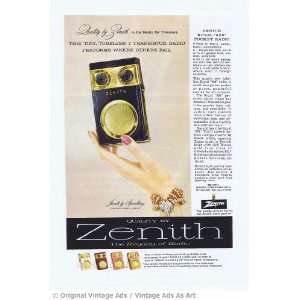 1957 Zenith 7 Transistor Radio Vintage Ad 