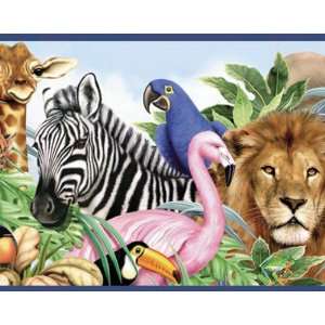  Jungle Animals Wallpaper Border