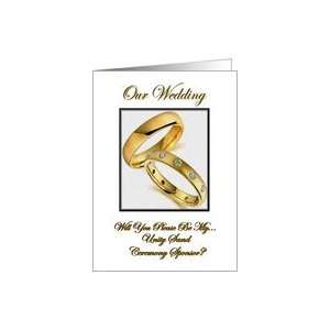 Invitation/Wedding/ Unity Sand Ceremony Sponsor/Gold Wedding Rings 