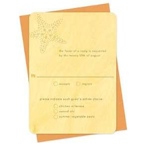  Starfish Reply Card   Real Wood Wedding Stationery Health 