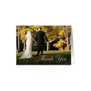  Fall wedding Thank you, Bride & Groom Card Health 
